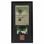 Tiger Woods Signed 4/6/2000 USA Today Newspaper Article - Framed JSA ALOA