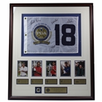 Tiger Woods, Furyk, Weir & Ogilvy Signed Grand Slam of Golf Display - Framed JSA ALOA