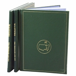 1997, 2001 & 2002 Masters Tournament Green Annuals Books - Tiger Wins