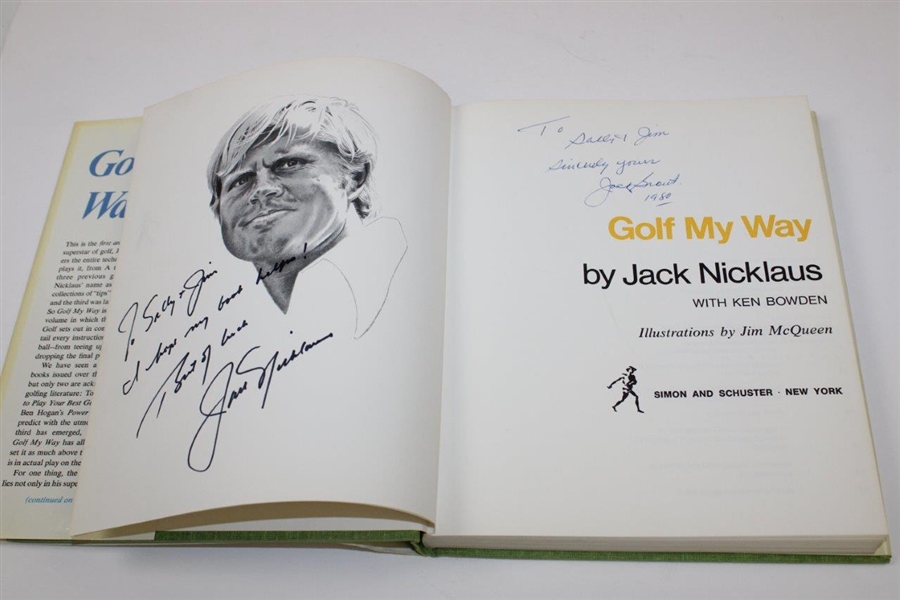 Jack Nicklaus & Jack Grout Signed 1974 'Golf My Way' Book JSA ALOA