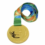 Justin Rose Signed 2016 Olympic Gold Medal Replica JSA #AJ29425