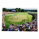 Jack Nicklaus Signed 1986 Masters 18th Green Celebration Photo with Letter - JSA ALOA