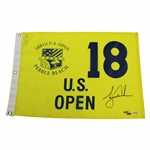 Tiger Woods Signed 2000 US Open at Pebble Beach Ltd Ed Flag 207/500 #BAM16376