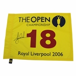Tiger Woods Signed 2006 OPEN at Royal Liverpool Flag JSA ALOA