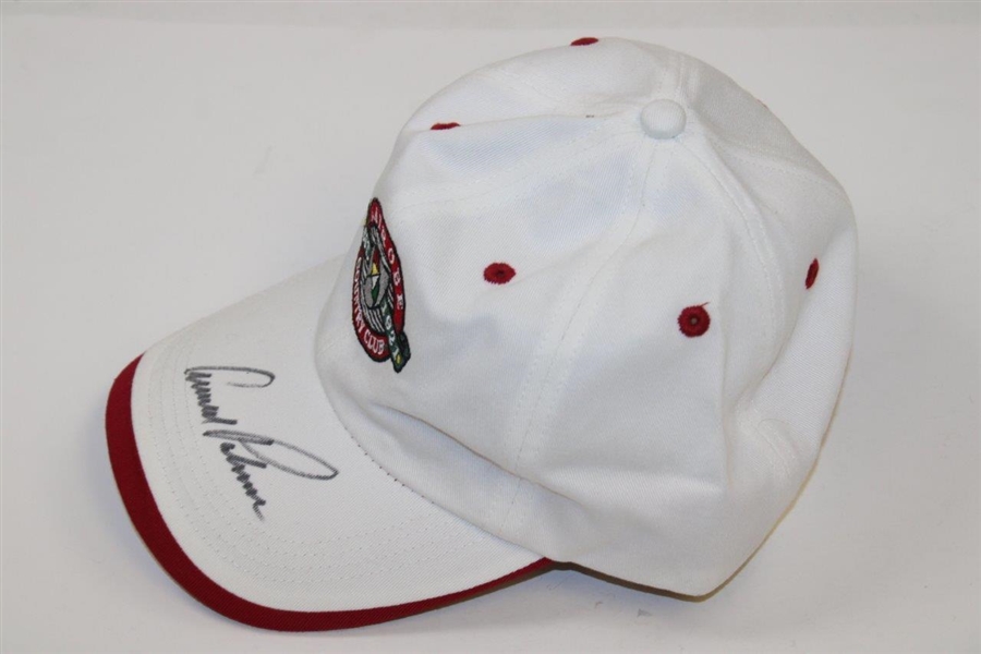 Arnold Palmer Signed Latrobe Country Club White with Red Hat JSA #AG00708