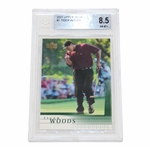 2001 Tiger Woods Upper Deck Rookie Card BGS #0001437257 NM-MT+ 8.5