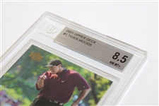 2001 Tiger Woods Upper Deck Rookie Card BGS #0001437257 NM-MT+ 8.5
