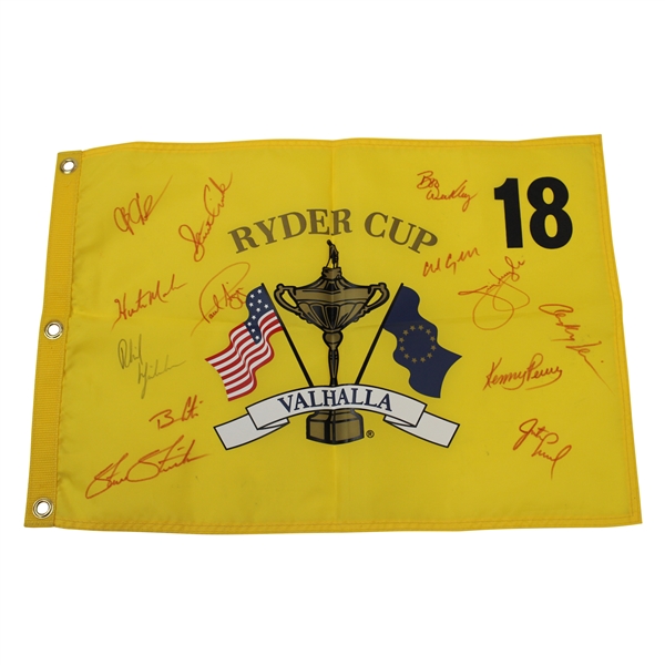 2008 Ryder Cup at Vallalla Flag Signed by United States Team JSA ALOA