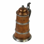 Maidstone Club, Easthampton L.I Golf Saturday Handicap Bronze & Pewter Large Tankard trophy