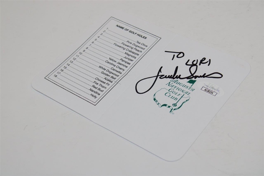 Jordan Spieth Signed Augusta National GC Scorecard - Personalized JSA #AJ28234