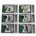 Six (6) 2001 UP GAI 9 Global Thread Cards - Calcavecchia, Duval, Elder, Hart, Clark II & Choi