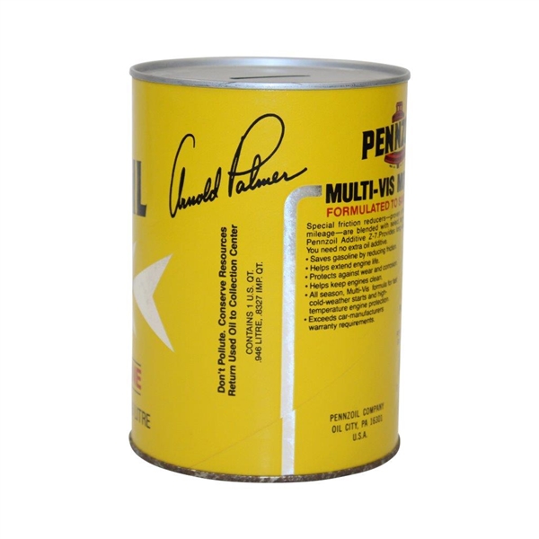 Arnold Palmer Penzoil 10W-40 Oil Can with Facsimile Signature