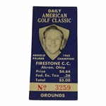 1962 Daily American Golf Classic at Firestone CC w/Palmer Cover Ticket Stub #3259