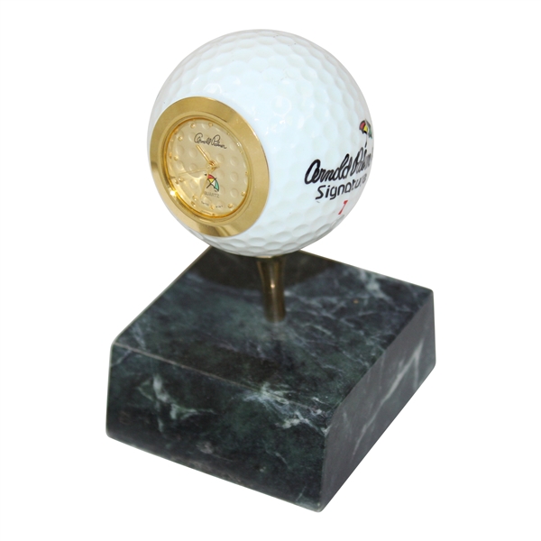 Arnold Palmer Signature APC90 Golf Ball Quartz Desk Clock on Marble
