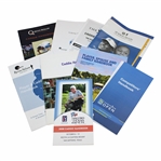 Nine (9) Different Players Caddies Handbooks For PGA Events - Detailed Tour Info