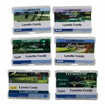 2007, 2008, 2009, 2012, 2013 2014 Masters Clubhouse Badges - Lynette Coody 