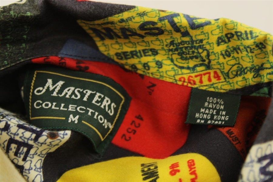 Masters Tournament Badges Collage Shirt - Navy - Size Medium