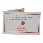 Official 1956 US Amateur Scorecard - Jack Nicklaus First USGA Competition
