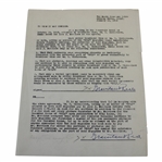 Grantland Rice Twice Signed Signed Contract w/Reference to Bobby Jones Golf Magazine JSA ALOA