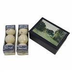 1957 Augusta National 10th Hole Display Box w/Mint 6 Spalding Dbl Dot Golf Balls
