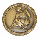 PGA International Team Matches Bronze Medallion Golf Trophy in Box - Thomas W. Crane