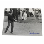 Peter Thomson Signed 1966 B&W Hitting From Sand Trap Press Assoc. Photo JSA ALOA