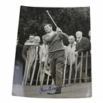 Peter Thomson Signed 1967 B&W Tee Shot Press Assoc. Photo JSA ALOA