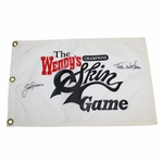 Jack Nicklaus & Tom Watson Signed The Wendys Champions Skins Game Flag JSA ALOA