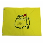 Jack Nicklaus Signed 2018 Masters Embroidered Flag with Years Won Notation JSA ALOA