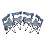 Four (4) The PLAYERS Championship Navy Fold Up/Carry Chairs