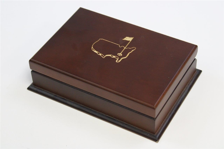 Deluxe Masters Tournament Decorative Playing Cards in Cherry Wood Display Box