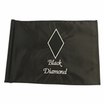 Undated Black with White Black Diamond Embroidered Golf Flag