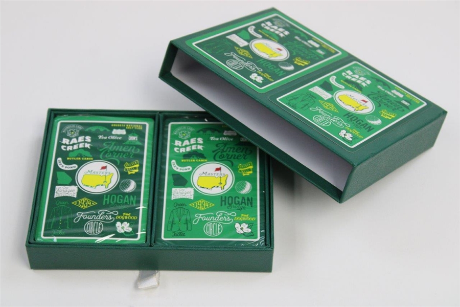 Masters Tournament Collage Themed Playing Cards in Original Box - Unused