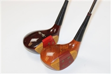 Spalding Drivers 2 Persimmon Heads Steel Shafts Stiff Faces