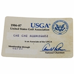 Chi-Chi Rodriguezs 1986-87 USGA Membership Card - Arnold Palmer National Chairman