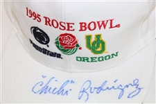 Group of Four (4) Chi-Chi Rodriguez Signed 1995 Rose Bowl Hats with Marshall Pin - Chi-Chi Rodriguez Collection JSA ALOA