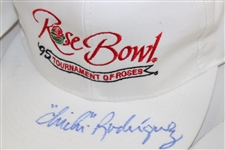 Group of Four (4) Chi-Chi Rodriguez Signed 1995 Rose Bowl Hats with Marshall Pin - Chi-Chi Rodriguez Collection JSA ALOA