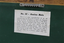 Chi-Chi Rodriguez's Personal Masters Tournament Gift - Hole #13 Reproduction from 1970 Oil Painting - Framed