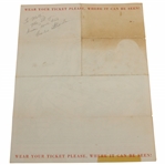 Runner Up Low Amateur Frank Stranahan Signed 1947 Masters Tournament Map JSA ALOA