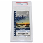 Dustin Johnson Signed 2016 US Open Series Badge MINT 9 Auto 8 PSA/DNA 64230629