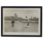 Charles Dollman “The End of Golf” Black & White Photogravure - Framed