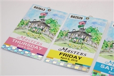 2018 Masters Full Tournament Day Ticket Set - Thursday, Friday, Saturday & Sunday