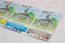 2018 Masters Full Tournament Day Ticket Set - Thursday, Friday, Saturday & Sunday