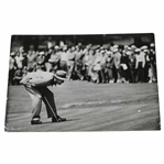 Sam Snead 1952 Masters Golf Tournament 2nd Hole Green Putt Wire Photo