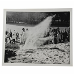 Arnold Palmer Hitting From Sandtrap Photo by Rey Ruppel of Monterey, Calif. Matted on Board