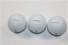 Tiger Woods Sleeve of Three Titleist 2 TIGER Professional 90 Golf Balls