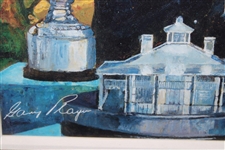 Gary Player With All Four (4) Major Victories Trophies Painting Print - Framed