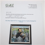 Gary Player With All Four (4) Major Victories Trophies Painting Print - Framed
