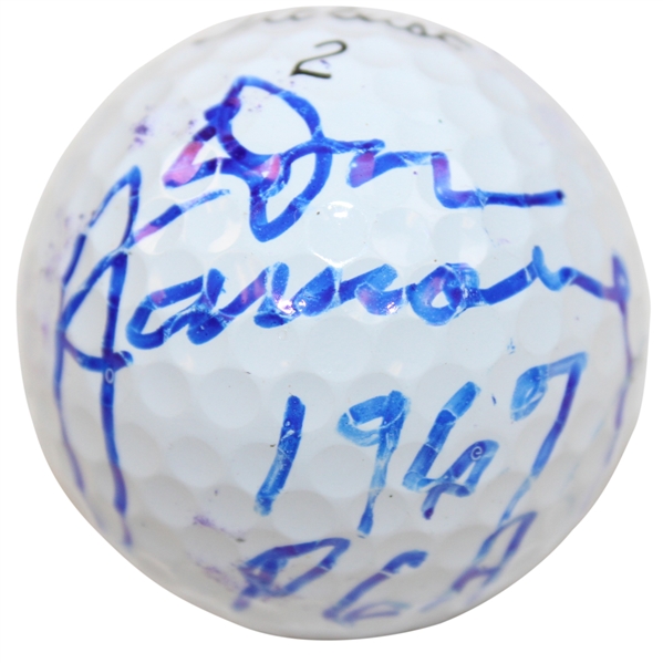 Don January Signed Titleist Logo Golf Ball with 1967 PGA JSA ALOA