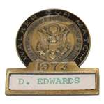 1973 The Walker Cup at The Country Club (Brookline) Team USA Contestant Badge - Danny Edwards